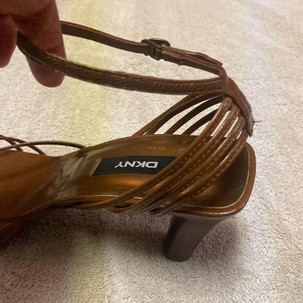 DKNY Brown Strappy Heeled Sandals - Picture 4 of 6